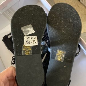 Black high sandals new